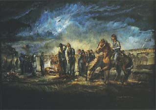 The Burial Of Susanna Alderdice - Book cover of “Dog Soldier Justice”, painting owned by Prof. Jeff Broome