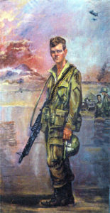 Homage to John Marts - John Marts, a friend, was wounded three different times. This full length portrait is owned by the New York State Department of Veterans Affairs.